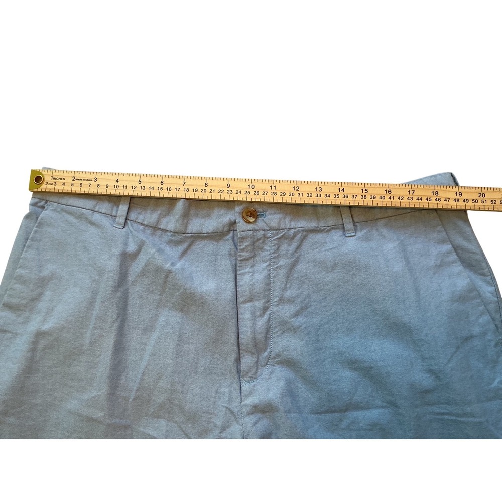 Izod Mens Light Blue Flat Front Cotton Shorts Size 40 Summer Casual Classic - Picture 5 of 8
